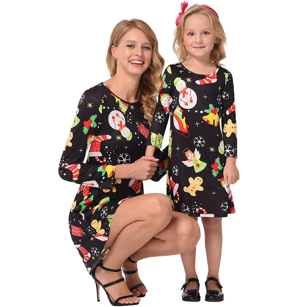 Drop Shipping Dress Christmas Mommy And Me Children Kids Girls Cartoon Print Dress Family Clothes Party Gifts Fast Sending Z123
Drop Shipping Dress Christmas Mommy And Me Children Kids Girls Cartoon Print Dress Family Clothes Party Gifts Fast Sending Z123