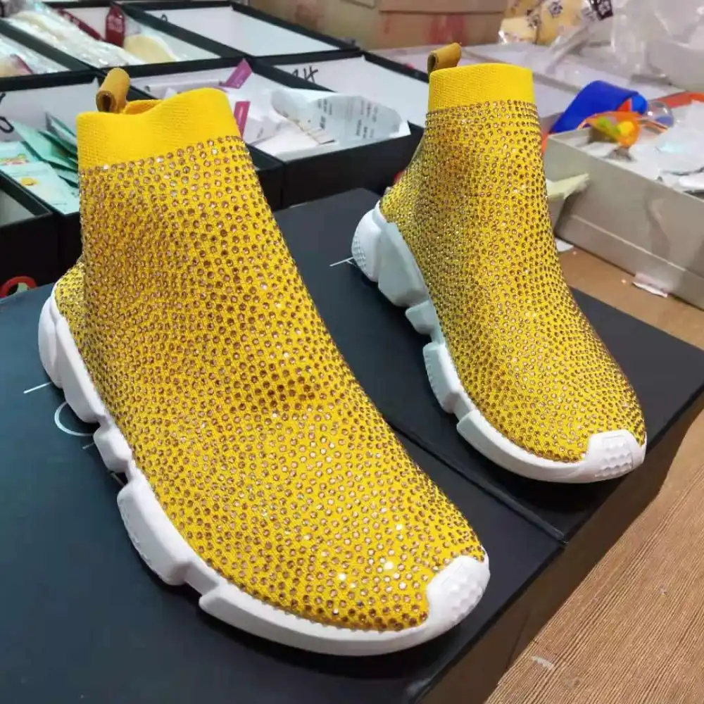 rhinestone sock sneaker