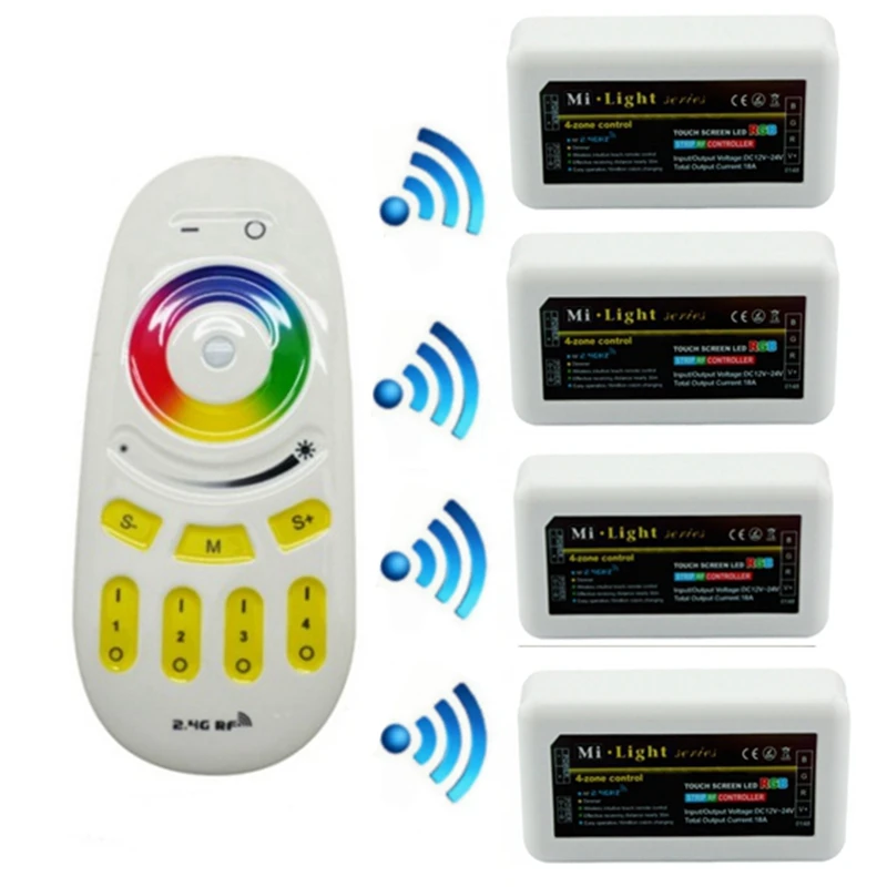 Mi light Wireless 2.4G 4-Zone RGB Touch remote control for led strip RF Wifi dimmable Controller rgb RGB controller
Mi light Wireless 2.4G 4-Zone RGB Touch remote control for led strip RF Wifi dimmable Controller rgb RGB controller