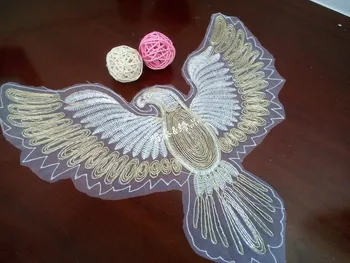 Hotselling Eagle Applique Patches, Gold Thread Embroidered applique of trim lace Sewing Supplier
Hotselling Eagle Applique Patches, Gold Thread Embroidered applique of trim lace Sewing Supplier