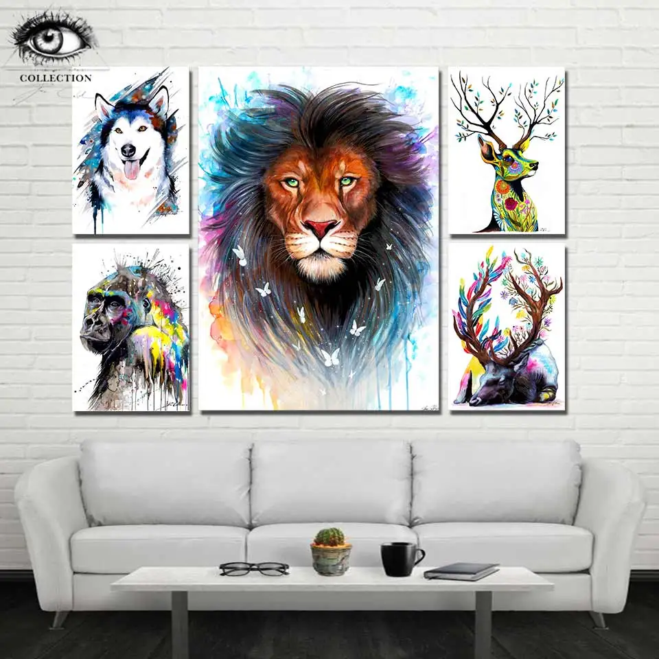 Animals by Pixie Cold Art HD print 1 piece canvas King of the Forest art Poster abstract portrait Wall Pictures For Living Room
Animals by Pixie Cold Art HD print 1 piece canvas King of the Forest art Poster abstract portrait Wall Pictures For Living Room