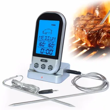 BBQ Thermometer, Digital Grill Thermometer Remote Oven Wireless Food Temperature for Meat Chicken Turkey Steak Pork BBQ
BBQ Thermometer, Digital Grill Thermometer Remote Oven Wireless Food Temperature for Meat Chicken Turkey Steak Pork BBQ