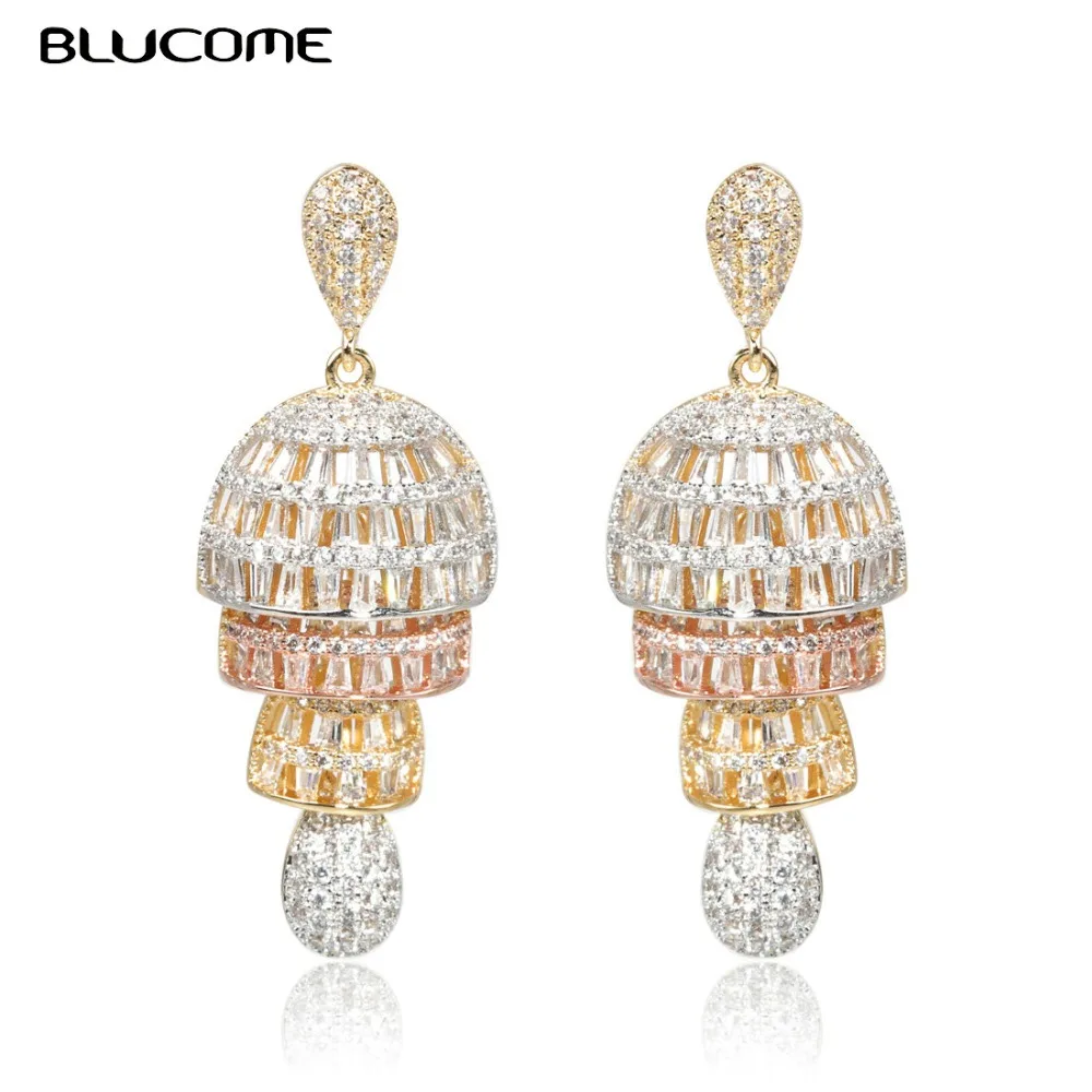 Blucome Luxury Drop Earrings Copper Cubic Zircon Shine Dangle Earring Women Girl Wedding Party Banquet Decoration Accessories
Blucome Luxury Drop Earrings Copper Cubic Zircon Shine Dangle Earring Women Girl Wedding Party Banquet Decoration Accessories