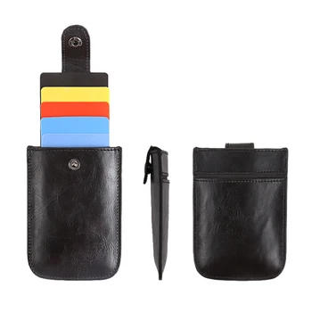 25PCS / LOT PU Card Bag Protable RFID Antitheft ID Card Holder RFID Personalized Change Wallet Anti Scanning Card Wallet
25PCS / LOT PU Card Bag Protable RFID Antitheft ID Card Holder RFID Personalized Change Wallet Anti Scanning Card Wallet