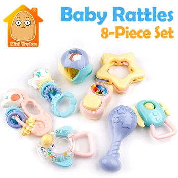 Lovely Mobile Baby Toys 8PCS Maracas Rattles Teether Plastic Hand Jingle Shaking Bell Shake Ring Toy Newborn 0-12 Mnoths Babies
Lovely Mobile Baby Toys 8PCS Maracas Rattles Teether Plastic Hand Jingle Shaking Bell Shake Ring Toy Newborn 0-12 Mnoths Babies
