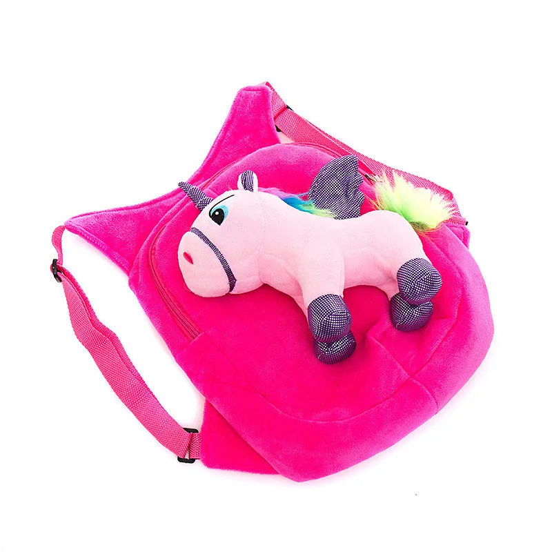 Plush Backpack Animal Unicorn licorne Cute Children's School bag Preschool Kids Early Learning Schoolbag for Kindergarten Gift1