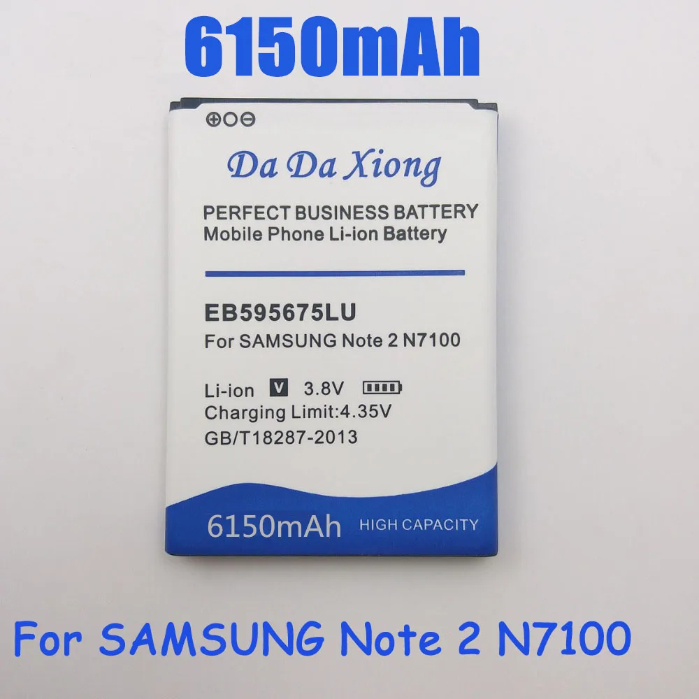 6150mAh EB595675LU Battery for Samsung Galaxy Note 2 N7100 E250 LTE N7105 N7102 T889 L900 Verizon i605
6150mAh EB595675LU Battery for Samsung Galaxy Note 2 N7100 E250 LTE N7105 N7102 T889 L900 Verizon i605