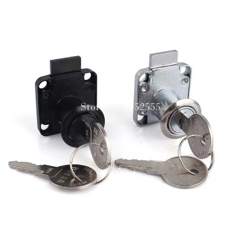 High Quality 10pcs Desk Drawer Lock Kit 2 Metal Keys Cabinet