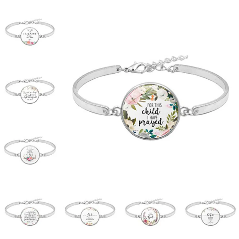 1pc Fashion Psalm Bracelet Art Picture Print Glass Dome Charms Bracelet Bible Verse Quote Jewelry Gift For Christian
1pc Fashion Psalm Bracelet Art Picture Print Glass Dome Charms Bracelet Bible Verse Quote Jewelry Gift For Christian