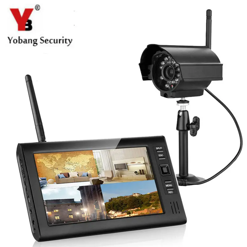 YobangSecurity 7 Inch Digital 2.4G Wireless Camera Audio Video Baby Monitor 4ch DVR Security System with IR Night Vision Camera
YobangSecurity 7 Inch Digital 2.4G Wireless Camera Audio Video Baby Monitor 4ch DVR Security System with IR Night Vision Camera