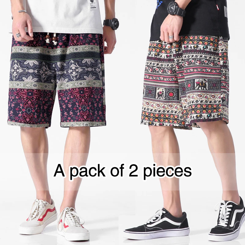 2 Pieces Summer Men's Flower Shorts 2019 New Fashion Loose Cotton and Linen Casual Bermuda Beach Shorts Male Brand
2 Pieces Summer Men's Flower Shorts 2019 New Fashion Loose Cotton and Linen Casual Bermuda Beach Shorts Male Brand