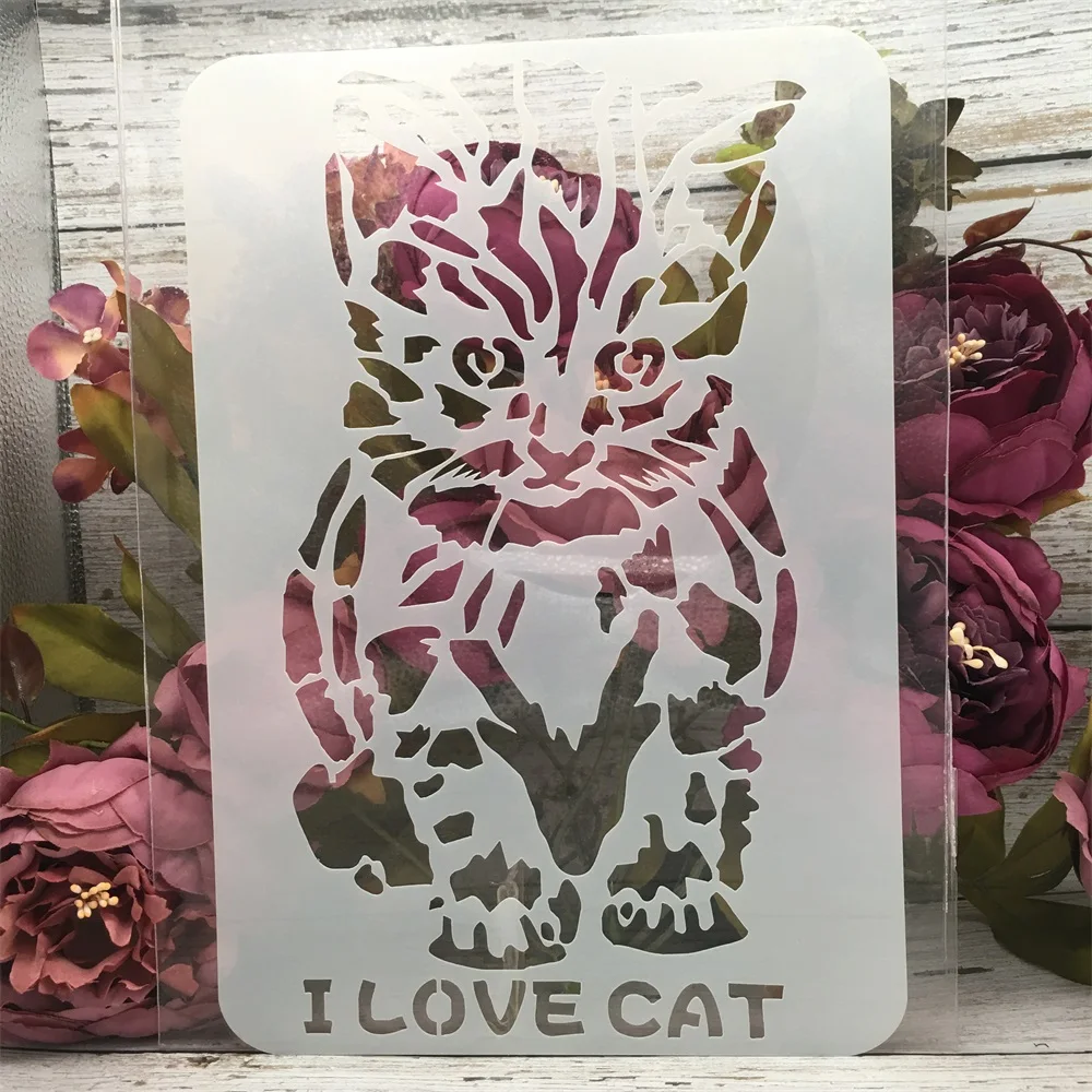 1Pcs 18*26cm Sit Down Cat Words DIY Layering Stencils Painting Scrapbook Coloring Embossing Album Decorative Card Template
1Pcs 18*26cm Sit Down Cat Words DIY Layering Stencils Painting Scrapbook Coloring Embossing Album Decorative Card Template