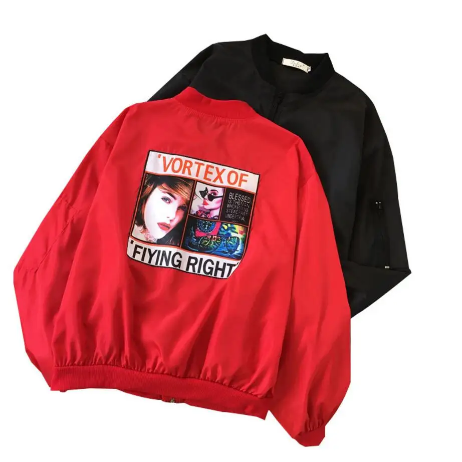 New Harajuku Style Red Jacket Autumn Student Loose Jacket Maiden Printing Baseball Jacket Hip Hop Cool Coat Female
New Harajuku Style Red Jacket Autumn Student Loose Jacket Maiden Printing Baseball Jacket Hip Hop Cool Coat Female