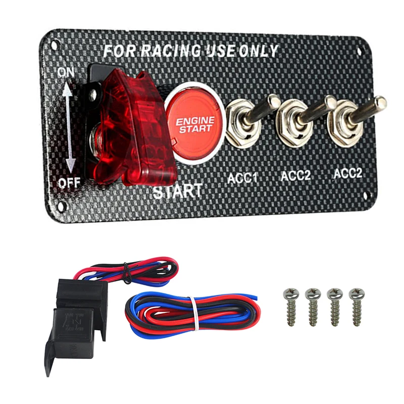 Racing Car Ignition Button Switch Panel Engine Start Push Button Toggle Panel with Indicator Light Car Modification Accessory
Racing Car Ignition Button Switch Panel Engine Start Push Button Toggle Panel with Indicator Light Car Modification Accessory