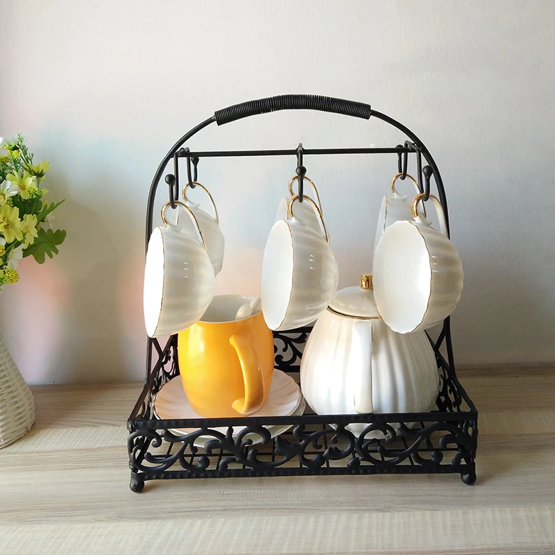 kitchen storage Rack Iron Coffee Tea Cup Saucer Organizer Home Decoration
kitchen storage Rack Iron Coffee Tea Cup Saucer Organizer Home Decoration