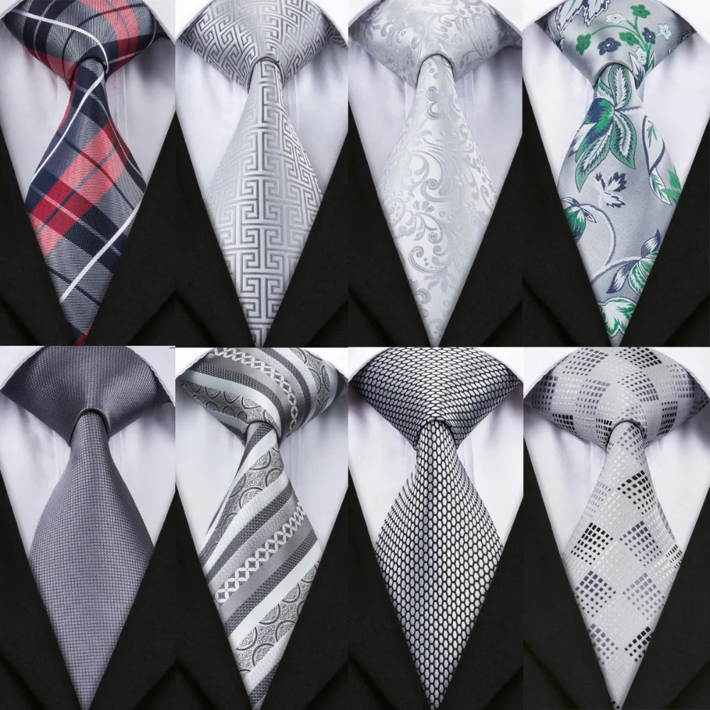 New Classic 8.5cm Silver Jacquard Woven Silk Ties Mens Neck Tie Stripes Floral Tie for Men Wedding Suit Business Party Gravatas
New Classic 8.5cm Silver Jacquard Woven Silk Ties Mens Neck Tie Stripes Floral Tie for Men Wedding Suit Business Party Gravatas