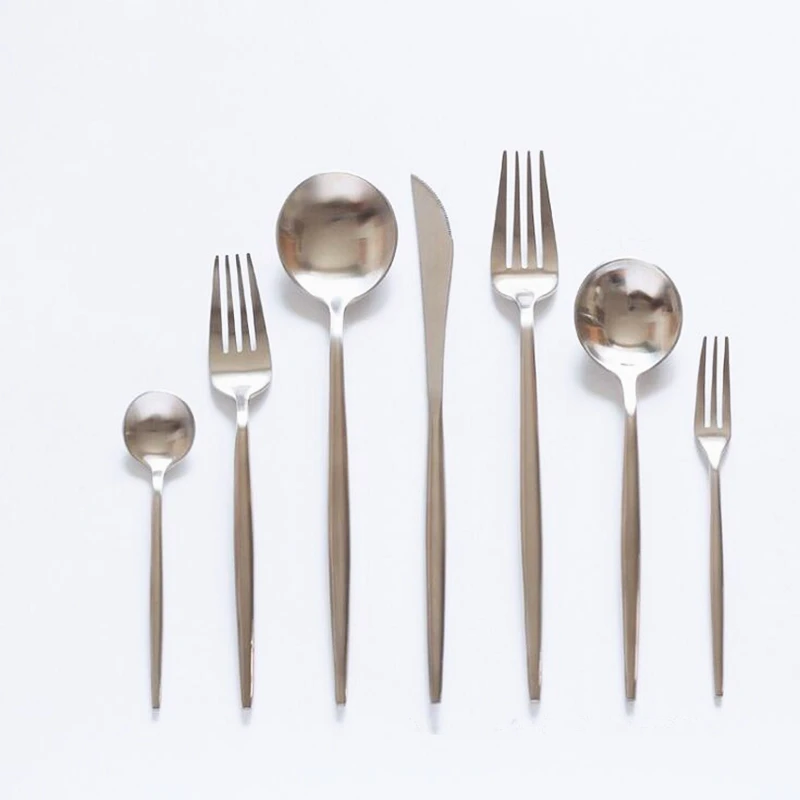 KuBac Hommi 7-Pieces Luxury Silver Cutlery Set Dinnerware Set Tableware Matte Silver Silverware Dinner Fork Knife Drop Shipping
KuBac Hommi 7-Pieces Luxury Silver Cutlery Set Dinnerware Set Tableware Matte Silver Silverware Dinner Fork Knife Drop Shipping