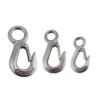 2Pcs/set 304 Stainless Steel Large Eye Lifting Cargo Snap Hooks Crane Hook with SafetyMarine Rigging Hardware Accessories
2Pcs/set 304 Stainless Steel Large Eye Lifting Cargo Snap Hooks Crane Hook with SafetyMarine Rigging Hardware Accessories