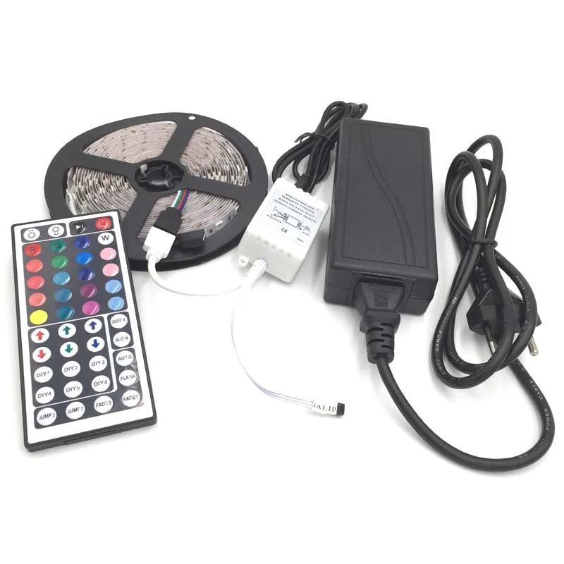 5M 5050 RGB LED holiday lights LED Strip light 12V NON-Waterproof 300 LEDS RGB + 24 keys rgb controller + 12v 5a adapter
5M 5050 RGB LED holiday lights LED Strip light 12V NON-Waterproof 300 LEDS RGB + 24 keys rgb controller + 12v 5a adapter