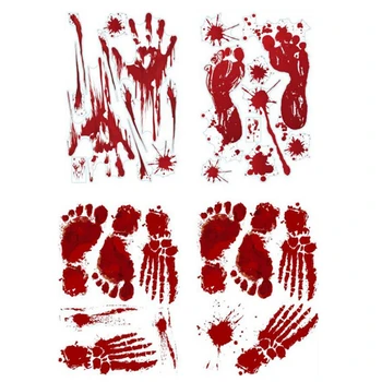 Halloween 3D wall stickers DIY reusable self-adhesive wall art stickers blood handprint blood footprints sticker home decoration
Halloween 3D wall stickers DIY reusable self-adhesive wall art stickers blood handprint blood footprints sticker home decoration
