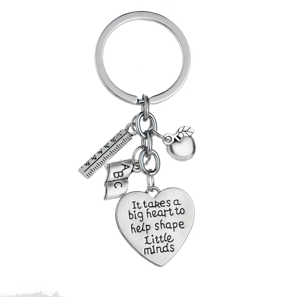 Брелок для ключей с подвеской в форме сердца учителей и женщин небольшого разума