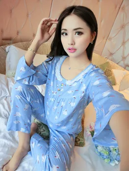 Pajamas For Women Long Sleeve Pyjama Femme Ladies Pajama Set Cotton Pijamas Women's Sleepwear
Pajamas For Women Long Sleeve Pyjama Femme Ladies Pajama Set Cotton Pijamas Women's Sleepwear