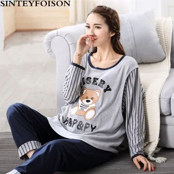 100%Cotton Spring and Autumn Maternity Sleepwear Clothes Batwing Sleeve Bear Style Nursing Pajamas Expectant Mother Clothing Set
100%Cotton Spring and Autumn Maternity Sleepwear Clothes Batwing Sleeve Bear Style Nursing Pajamas Expectant Mother Clothing Set