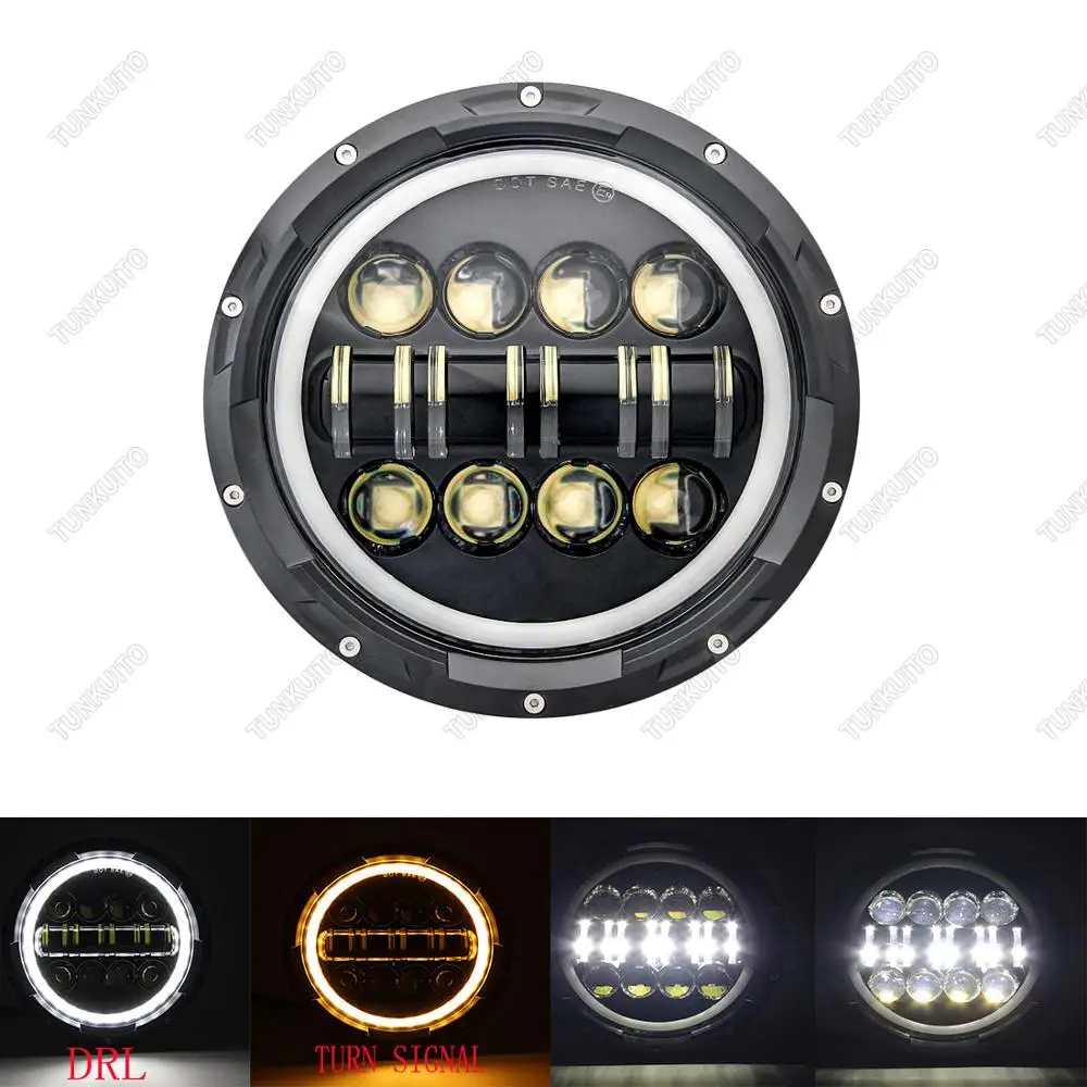 New 7Inch Round LED Headlight With DRL Turn Signal Light For Jeep Wrangler For Harley
New 7Inch Round LED Headlight With DRL Turn Signal Light For Jeep Wrangler For Harley