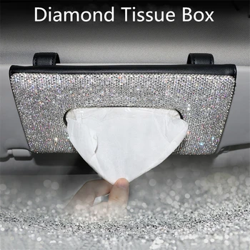 Crystal Diamond Car Tissue Box for Sun Visor Auto Hanging Tissue Box Crown Sunshade Case Auto Car Accessories
Crystal Diamond Car Tissue Box for Sun Visor Auto Hanging Tissue Box Crown Sunshade Case Auto Car Accessories