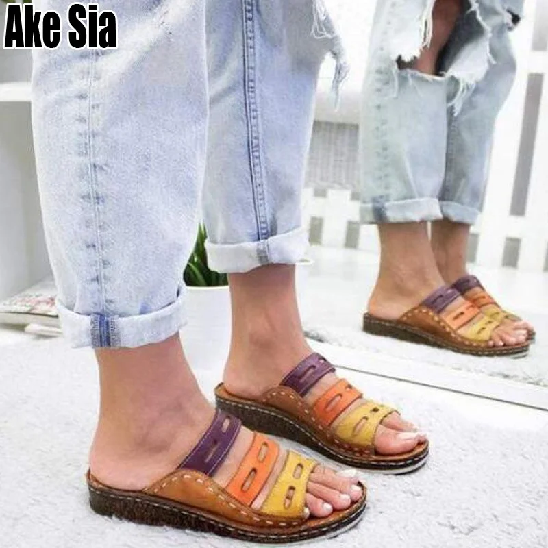 Vintage Style Mujer Women Summer Low Wedge heels Gladiator Platform Sandals Woman Open Toe Scuff Lady Slippers Slides Shoes A880
Vintage Style Mujer Women Summer Low Wedge heels Gladiator Platform Sandals Woman Open Toe Scuff Lady Slippers Slides Shoes A880