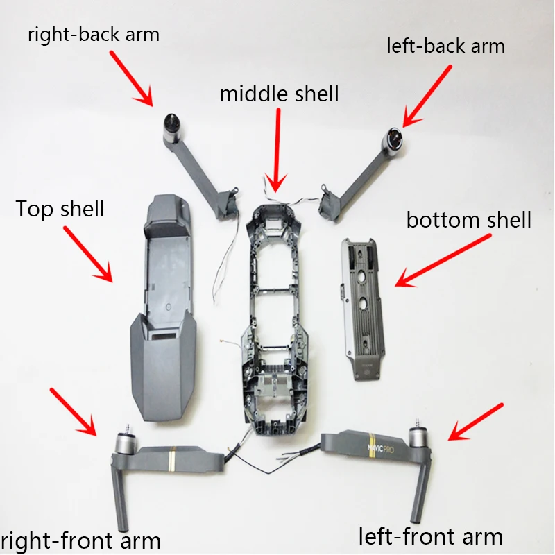 Replacement Upper/Middle/Bottom Shell Housing and Motor Arms for DJI Mavic Pro Drones HTB10OiIcOERMeJjSspiq6zZLFXa9.jpg - Replacement Upper/Middle/Bottom Shell Housing and Motor Arms for DJI Mavic Pro Drones