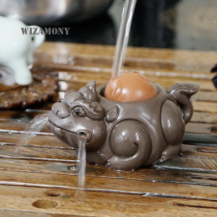 WIZAMONY Traditional Chinese Purple Clay Glazed Profits Pouring in from All Sides Art&Collectible Decoration Tea Pet Teapet
WIZAMONY Traditional Chinese Purple Clay Glazed Profits Pouring in from All Sides Art&Collectible Decoration Tea Pet Teapet