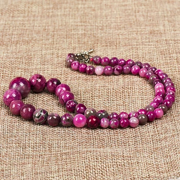 Purple beads and light pink with AN irregular black pattern Jewelry Agate Necklace ,
Purple beads and light pink with AN irregular black pattern Jewelry Agate Necklace ,