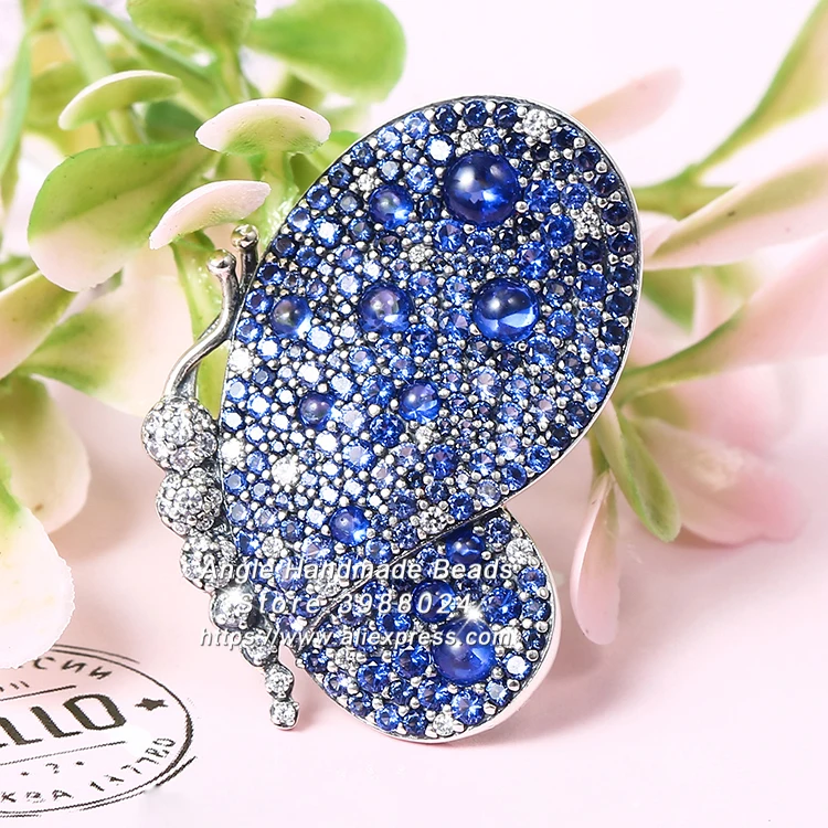 2019 Spring NEW S925 Sterling Silver Dazzling Blue Butterfly Pendant / Brooch With Cubic Zirconia Charm Brooch Necklace Pendant
2019 Spring NEW S925 Sterling Silver Dazzling Blue Butterfly Pendant / Brooch With Cubic Zirconia Charm Brooch Necklace Pendant