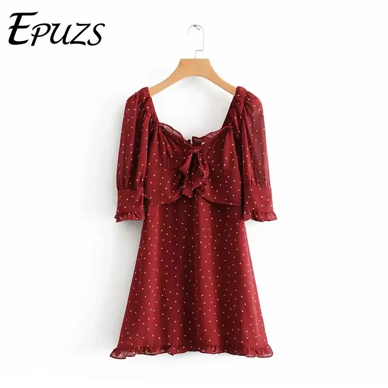 2019 elegant ruffle red chiffon mini dress women vintage puff sleeve party dress casual boho polka dot vestidos
2019 elegant ruffle red chiffon mini dress women vintage puff sleeve party dress casual boho polka dot vestidos