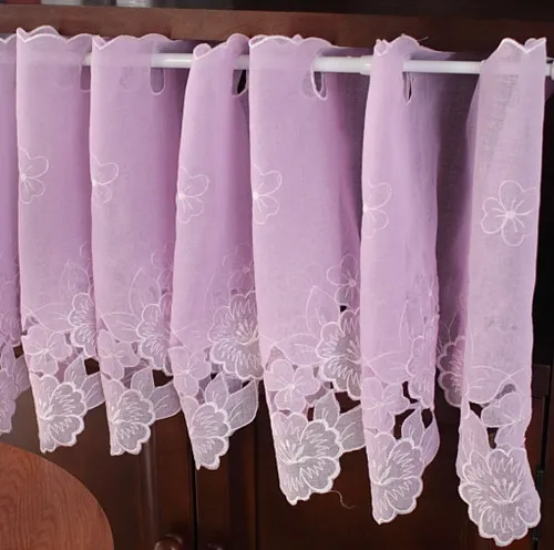 Pierced flower pattern gauze, Terylene coffee screens, short screens, three color options (pink, white, purple)
Pierced flower pattern gauze, Terylene coffee screens, short screens, three color options (pink, white, purple)