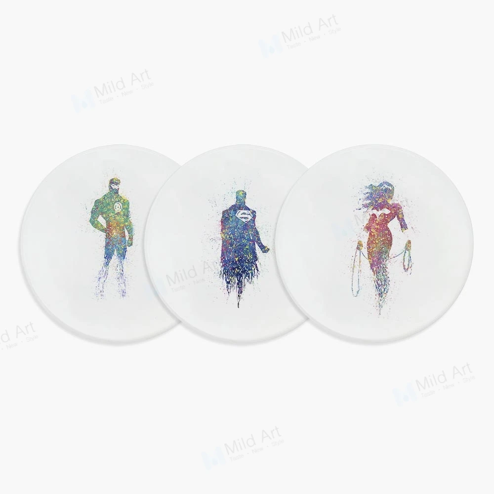 Nordic Pop Movie Watercolor Avengers Superhero Batman Wonder Woman Ceramic Bar Coaster Gift Creative Kitchen Accessories Pad Set
Nordic Pop Movie Watercolor Avengers Superhero Batman Wonder Woman Ceramic Bar Coaster Gift Creative Kitchen Accessories Pad Set