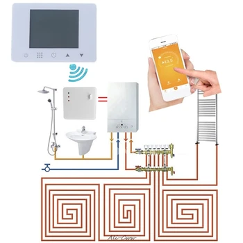 WiFi & RF Wireless Room Thermostat Wall-hung Gas Boiler Heating Remote Control Temperature Controller for Alexa & Google home
WiFi & RF Wireless Room Thermostat Wall-hung Gas Boiler Heating Remote Control Temperature Controller for Alexa & Google home
