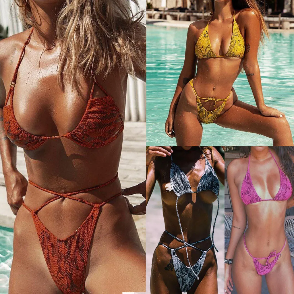 2019 Hot Sale Brand SwimwearWomen Snake Skin Bandage Bathing Suit Bikini Set Holiday Swimwear SwimsuitBrazilian Summer
2019 Hot Sale Brand SwimwearWomen Snake Skin Bandage Bathing Suit Bikini Set Holiday Swimwear SwimsuitBrazilian Summer