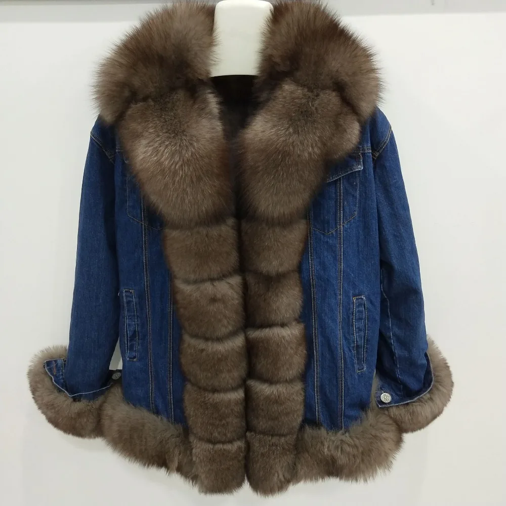 New brand Real Fur Real Rex Rabbit Fur Lining Women Winter Genuine Fox Fur Collar Jacket Woman Warm Coat
New brand Real Fur Real Rex Rabbit Fur Lining Women Winter Genuine Fox Fur Collar Jacket Woman Warm Coat