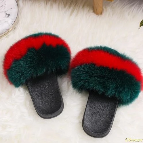 Luxury Women Real Fox Fur Sandals Fox Hair Fur Slides Rubber Flat Non-slip Casual Home Slipper Soft Lady Large Size 45 Shoes
Luxury Women Real Fox Fur Sandals Fox Hair Fur Slides Rubber Flat Non-slip Casual Home Slipper Soft Lady Large Size 45 Shoes