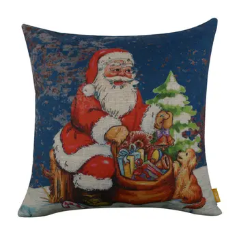 LINKWELL 18x18" Merry Christmas Gift Rusted Dark Blue Santa Claus Tree Dog Burlap Cushion Cover Pillowcase Season Decoration
LINKWELL 18x18" Merry Christmas Gift Rusted Dark Blue Santa Claus Tree Dog Burlap Cushion Cover Pillowcase Season Decoration
