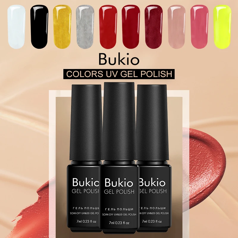 Bukio Smei Permanent Enamels Nail Design Hybrid Varnishes 29 Pure Colors Gel-lacquer Decorations for Nails Uv and Led Lamp | Красота и