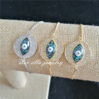 Starella Micro Paved Clear Cubic Zirconia Black Abalone Round Marquise Turkey Evil Eye Link Chain Bracelet Pulseras Joyeria
Starella Micro Paved Clear Cubic Zirconia Black Abalone Round Marquise Turkey Evil Eye Link Chain Bracelet Pulseras Joyeria