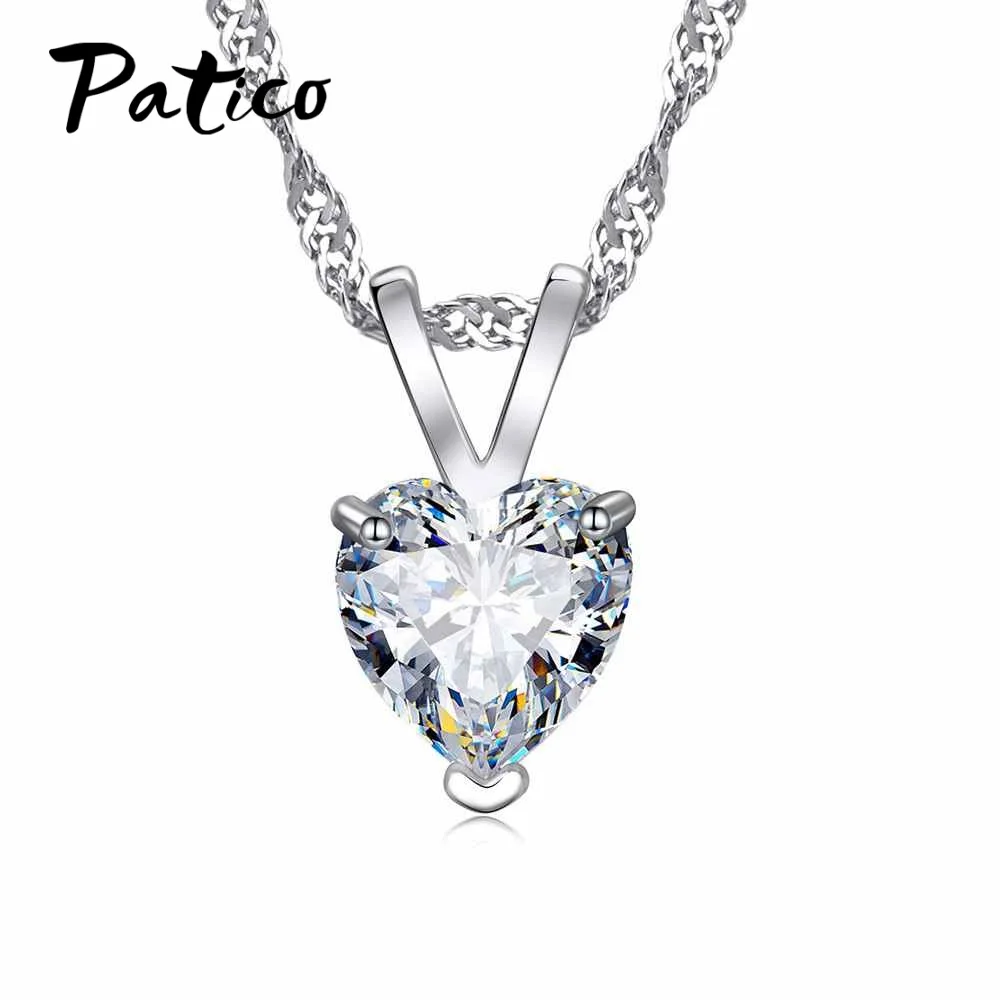 Romantic Heart CZ Pendant Necklace For Women Ladies 925 Sterling Silver 18"Chain Jewelry Lover Valentine's Day Gifts
Romantic Heart CZ Pendant Necklace For Women Ladies 925 Sterling Silver 18"Chain Jewelry Lover Valentine's Day Gifts