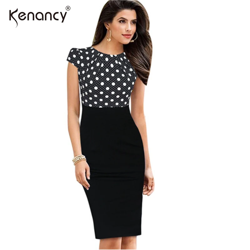 Kenancy 2XL Plaid/Green/Polka Dot/Flower Print Cap Sleeve Patchwork Dress Women Office Pencil Vestidos Slim 4 Colors
Kenancy 2XL Plaid/Green/Polka Dot/Flower Print Cap Sleeve Patchwork Dress Women Office Pencil Vestidos Slim 4 Colors