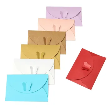 10pcs Mini Colored Butterfly Buckle Paper Envelopes DIY Retro Blank Invitation Envelope for Wedding Party Greeting Card
10pcs Mini Colored Butterfly Buckle Paper Envelopes DIY Retro Blank Invitation Envelope for Wedding Party Greeting Card