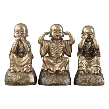 Three Wise Monk Figurine Litlle Meditation Monk Small Statues Craft Clay Chinese Buddhism Zen Monks Home Decor R1617
Three Wise Monk Figurine Litlle Meditation Monk Small Statues Craft Clay Chinese Buddhism Zen Monks Home Decor R1617