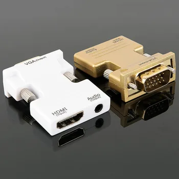 1080P HDMI to VGA Adapter Digital to Analog Audio Video Converter Cable for PC Laptop TV Box Projector
1080P HDMI to VGA Adapter Digital to Analog Audio Video Converter Cable for PC Laptop TV Box Projector