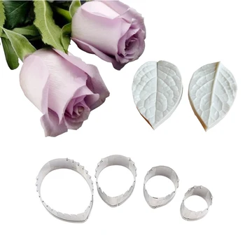 Rose Leaf Decorating Set Veiner Mold for Petal Grain Decoration Stainess Steel Cutter Flower Shape Fondant Cake ToolsCS377
Rose Leaf Decorating Set Veiner Mold for Petal Grain Decoration Stainess Steel Cutter Flower Shape Fondant Cake ToolsCS377